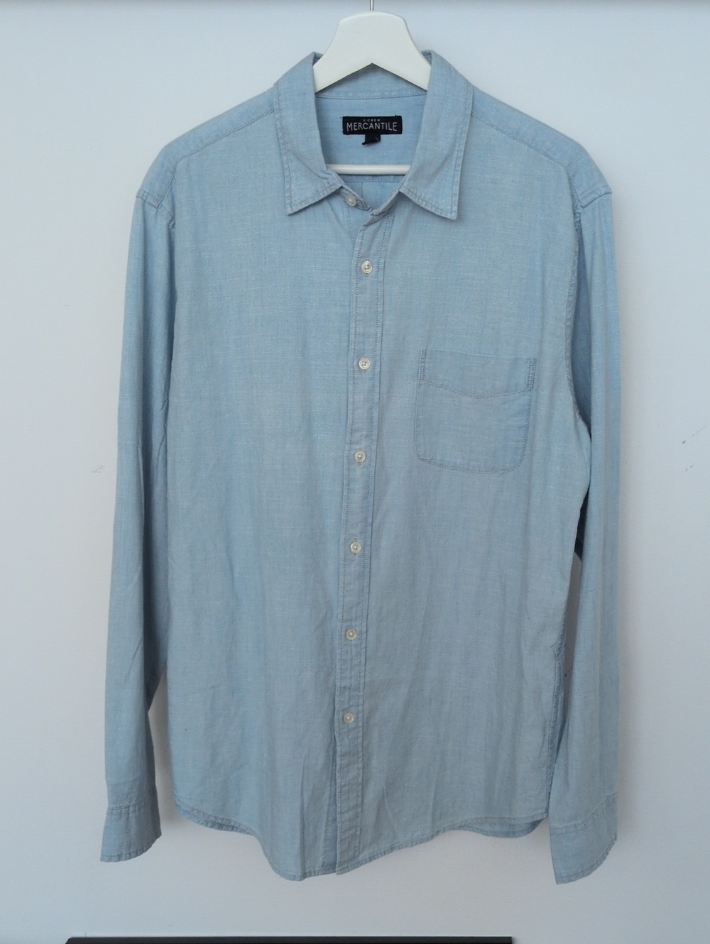 J. Crew Mercantile Chambray Shirt In Light Blue